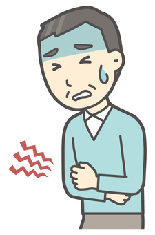 ニット中年男性-071-バスト  ニット中年男性-071-バスト 腹痛,おじさん,男性,中年,お父さん,パパ,シニア,ミドルエイジ,人物,かわいいのイラスト素材