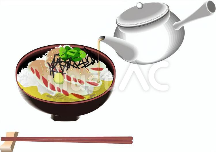 鯛　鯛茶漬け　魚　軽食　茶漬け　お茶 鯛,鯛茶漬け,魚のイラスト素材