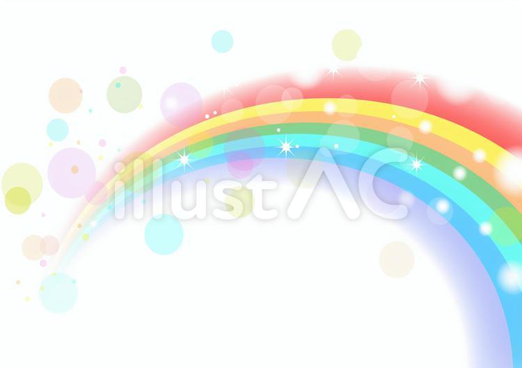 虹　1　雨上がり　梅雨　レインボー 虹,雨上がり,空のイラスト素材