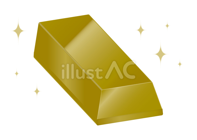 #1837金の延べ棒 金,延べ棒,財産のイラスト素材
