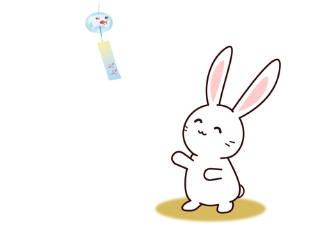 Rabbit (wind chimes), rabbit, wind chimes, summer, JPG, PNG and AI