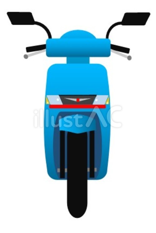 バイク5 スクーター,原付バイク,電動バイクのイラスト素材