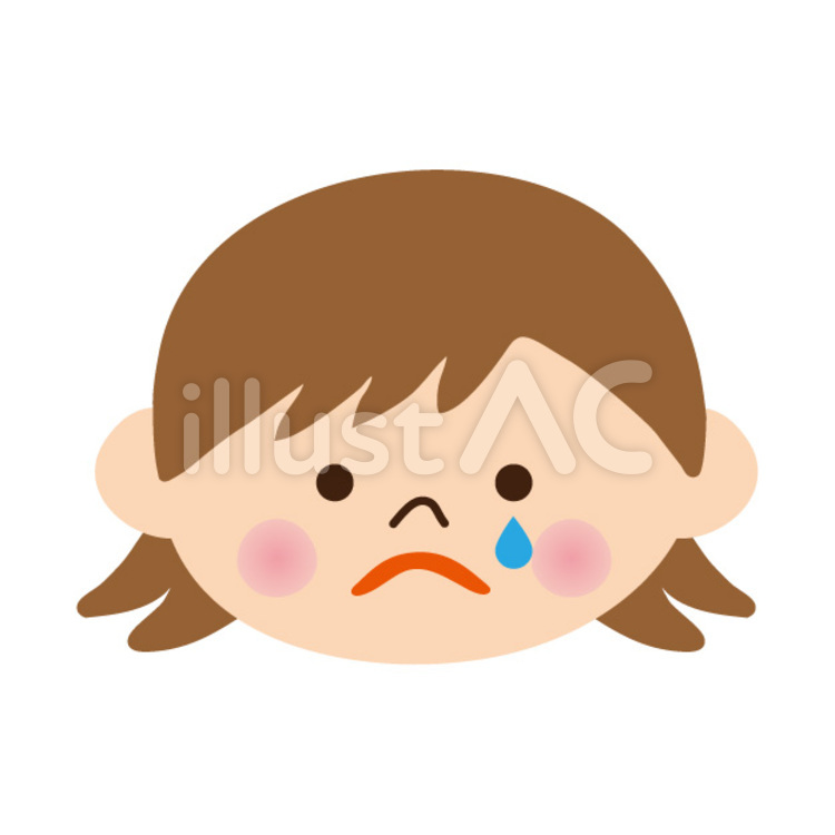 女の子の顔 顔,表情,女の子のイラスト素材