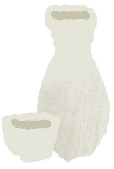 日本酒(とっくり・おちょこ) 日本酒(とっくり・おちょこ) 日本酒,徳利,お猪口,居酒屋,飲み会,忘年会,晩酌のイラスト素材