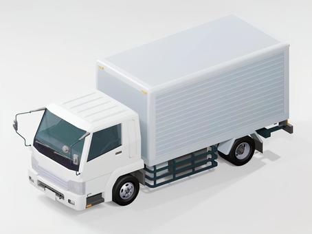 自動車CGイラスト06_フロント トラック,自動車,乗用車,四輪車,貨物,運搬車,商用車,アルミバン,運輸,運搬のイラスト素材
