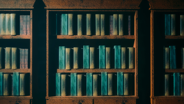 魔導図書館の書棚 ファンタジー,書斎,本棚,書庫,本,背景,資料,アンティーク,ヴィンテージ,クラシックのイラスト素材