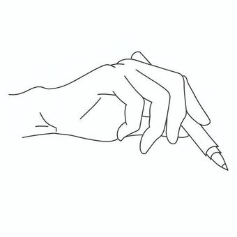 ペンを持つ 手,指,ペン,持つ,握る,片手,手元,文房具,動作,細い形のイラスト素材