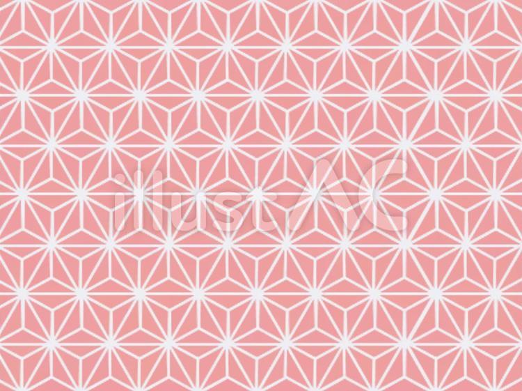 麻の葉　ピンク　和柄　和風 麻の葉,ピンク,和柄のイラスト素材