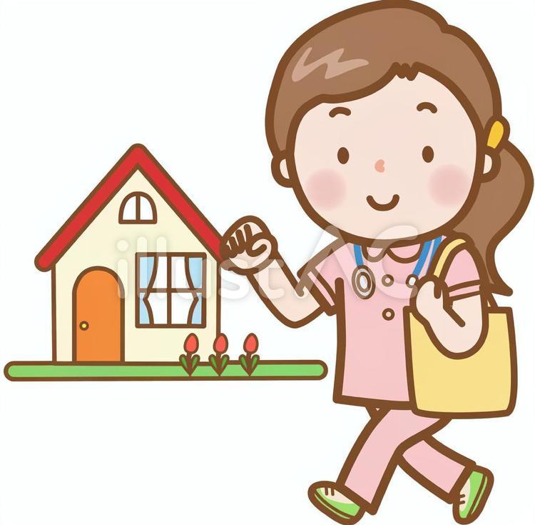 看護師：訪問看護 看護,訪問,看護師のイラスト素材