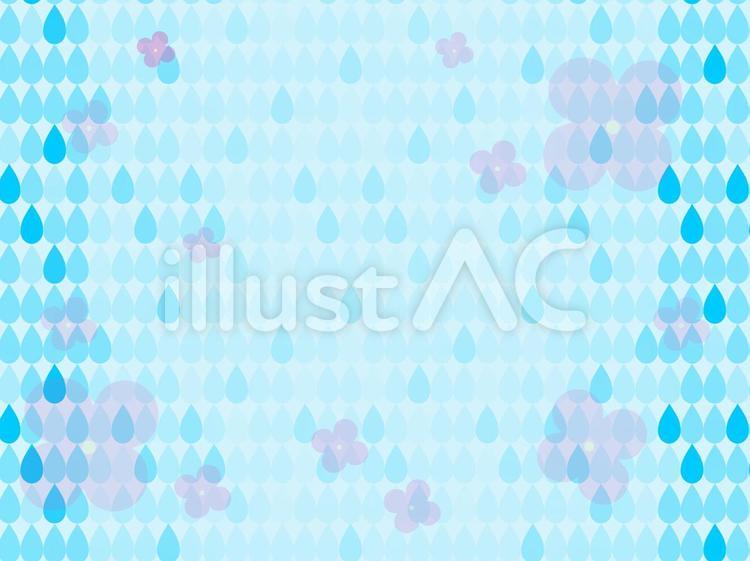 梅雨 壁紙,梅雨,紫陽花のイラスト素材