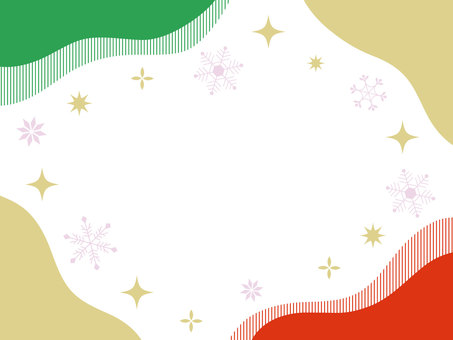 クリスマスカラーのフレーム01