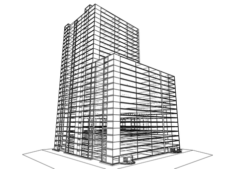 高層ビル ビル,高層ビル,高層,タワー,摩天楼,雑居ビル,商業ビル,オフィスビル,階層,階のイラスト素材