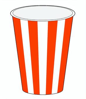 paper cup, paper cup, shimashima, red, JPG and PNG