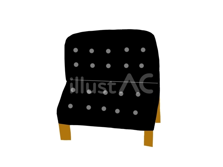 黒色のソファー ソファー,黒色,家具のイラスト素材