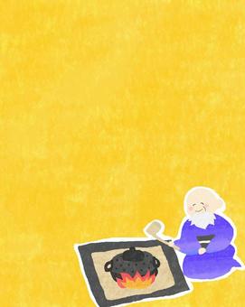 茶道をするおじいさん♪ かわいい,茶道,お茶,着物,和風,古風,おじいさん,男性,男,人のイラスト素材