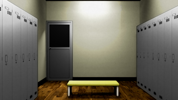 静寂の部室 学校,ロッカールーム,更衣室,脱衣所,控え室,部室,ロッカー,着替え,部屋,室内のイラスト素材