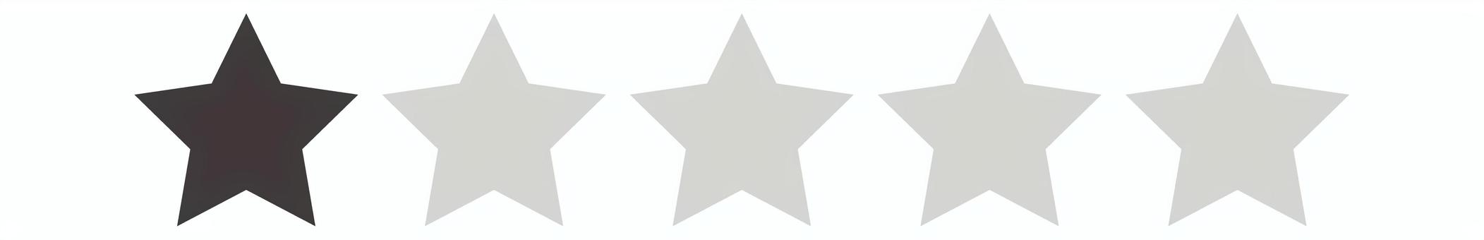 1つ星イラスト（黒） 1つ星,星,評価,レート,品質,レビュー,採点,評点,点数,評定のイラスト素材