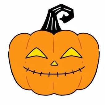 ハロウィンのかぼちゃ04 ハロウィン,カボチャ,秋,オレンジ色,笑顔のイラスト素材