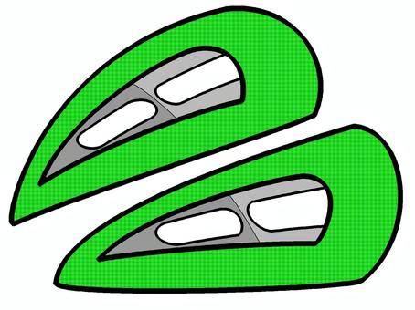 ヘアピンのアイコン『緑』