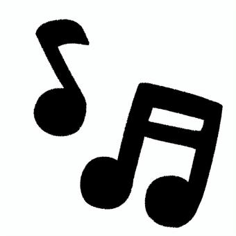 音符黒 音符,ゆるい,手描き,フリーハンド,デフォルメ,シンプル,かわいい,手書き,ラフ,模様のイラスト素材