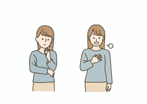 悩む女性と安心する女性 悩む女性と安心する女性 女性,悩み,安心,メンタルヘルス,カウンセリング,不安,リラックス,医療,相談,心理のイラスト素材