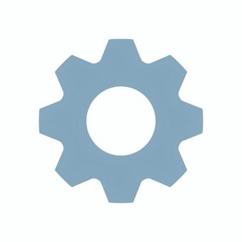 設定マーク（ブルー） 設定マーク,歯車,設定,アイコン,シンプル,設定画面,初期設定,pc設定,パソコン,スマホのイラスト素材