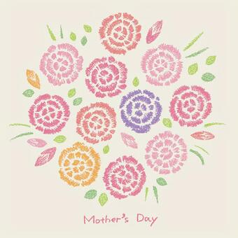 Illustration, mother's day, may, carnation, JPG, PNG and AI