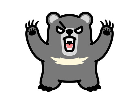 Illustration, asian black bears, animal, bear, 