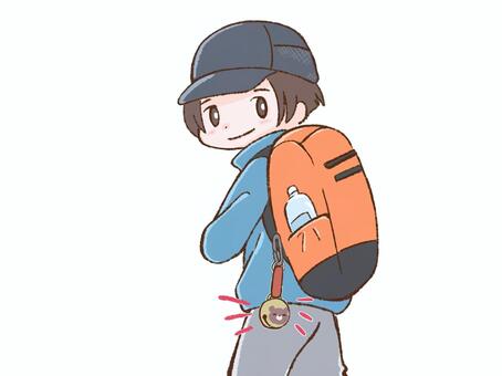 アウトドア　熊鈴 熊鈴,アウトドア,登山,ハイク,山登り,キャンプ,トレッキング,山道具,ザック,リュックのイラスト素材