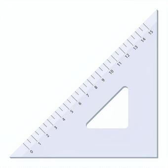 Illustration, set square, blue, stationery, 