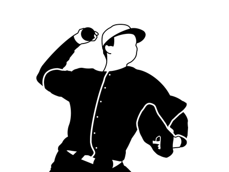 ベースボール 野球,ベースボール,スポーツ,球技,プロ野球,メジャーリーグ,社会人野球,大学野球,高校野球,人のイラスト素材