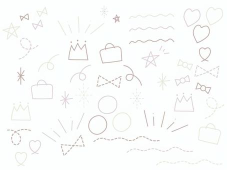 Illustration, simples, linha, fita, 