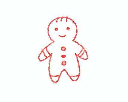 ジンジャーマン ジンジャーマン,クッキー,クリスマス,クレヨン,男の子のイラスト素材