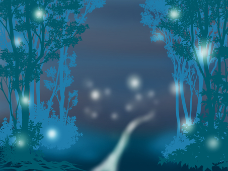 森と道の背景 森,道,背景,壁紙,コピースペース,青色,植物のイラスト素材