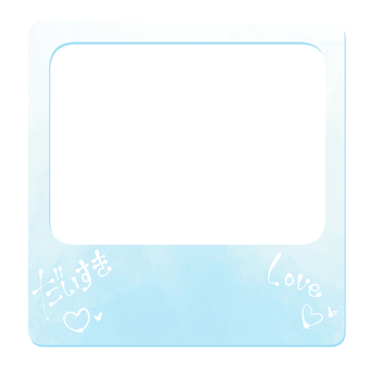 水彩フォトフレーム 水彩,フレーム,かわいい,ポラロイド,コラージュ,推し活,カード,フォト,シンプル,おしゃれのイラスト素材