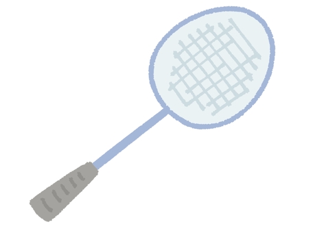 バドミントンのラケット バドミントン,ラケット,網,打つ,スポーツ,手描きのイラスト素材