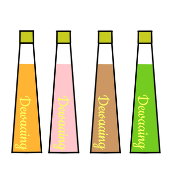 4種のドレッシング ドレッシング,調味料,たれ,サラダ,ソースのイラスト素材