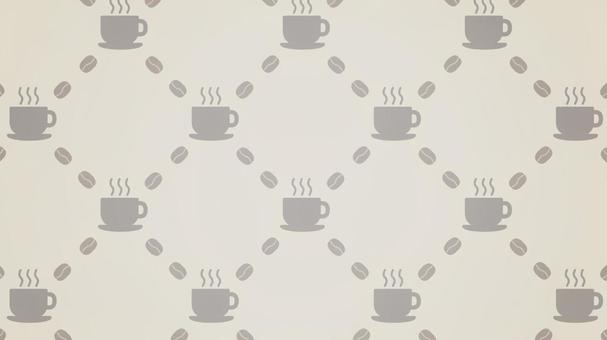 コーヒー柄のWEB背景1920×1080 オンライン背景,バーチャル背景,コーヒーショップ,カフェ,コーヒー豆,コーヒーカップ,背景画像,web会議,zoom,配信用背景のイラスト素材