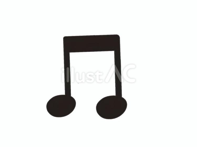 音楽に出てくる記号の八分音符(オンプ) 音楽,記号,音符のイラスト素材