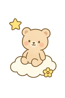雲の上の可愛いクマ