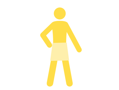 バスタオルを腰に巻く湯上がりの人(黄) バスタオルを腰に巻く湯上がりの人(黄) バスタオル,腰,入浴,温泉,スパ,お風呂,湯上がり,風呂上がり,シャワー,バスタイムのイラスト素材