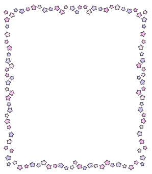 かわいい星の手描き縦長フレーム3 星,フレーム,縦長,枠,ピンク,単品,飾り,キラキラ,かわいい,手描きのイラスト素材