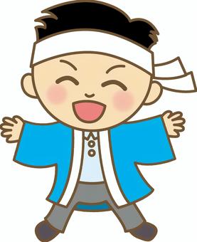 応援する男子