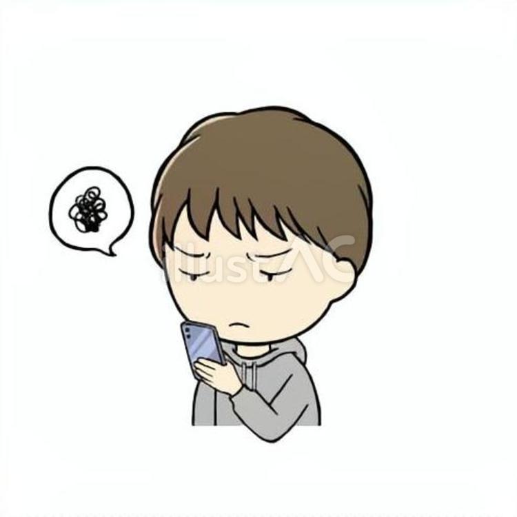 画面が見えにくい男性 近眼,近視,乱視のイラスト素材