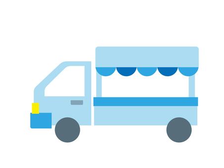 水色のキッチンカー