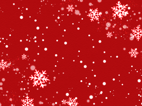 雪と赤い背景