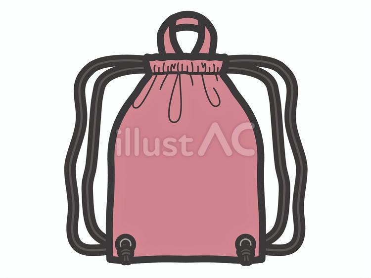 ナップサック07 ナップサック,巾着,袋のイラスト素材