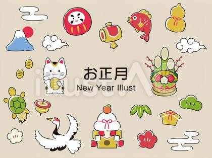 ゆるっとお正月アイコンセット*年賀