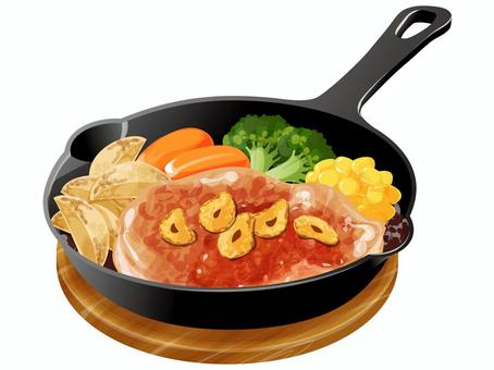 ポークステーキ（スキレット）