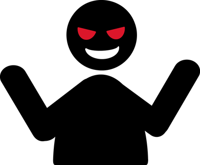 悪い顔で話す人 犯罪者,犯人,不審者,容疑者,話す,悪人,詐欺,暴言,なりすまし,闇バイトのイラスト素材